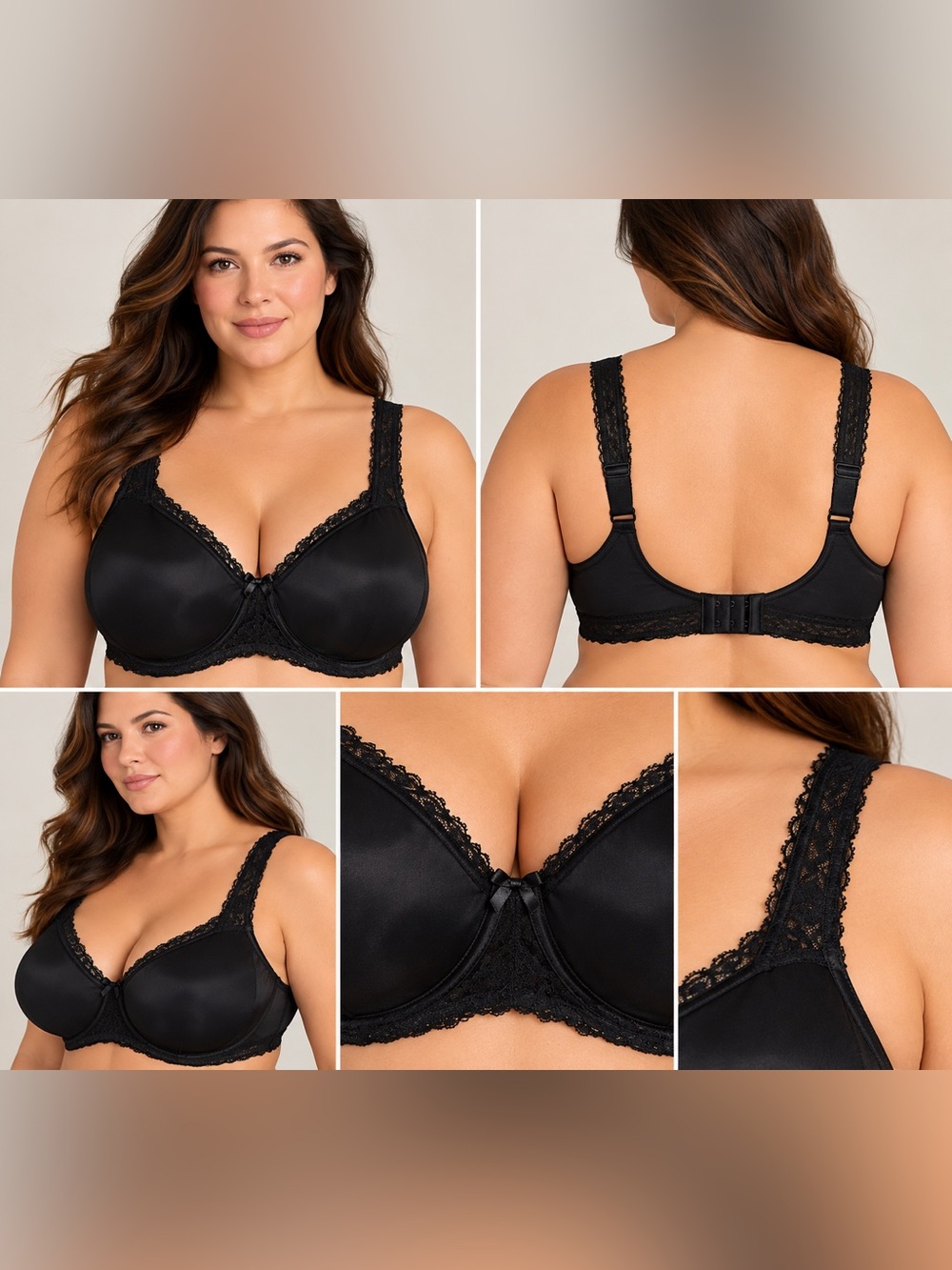 NWTS Playtex Secrets Lightly Lined Underwire Black Bra Size 40DD